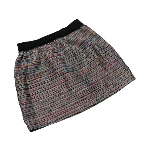 EIGHT SIXTY Metallic Holiday Party Silk Blend Mini Skirt - Picture 8 of 14